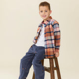 Boys Long Sleeve Jack Shirt - Hayride Plaid