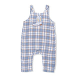 Western Boot Plaid - Crew Neck Tee with Overalls