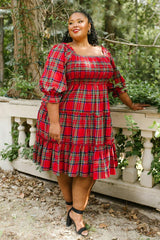 Madeline Dress in Holiday Plaid