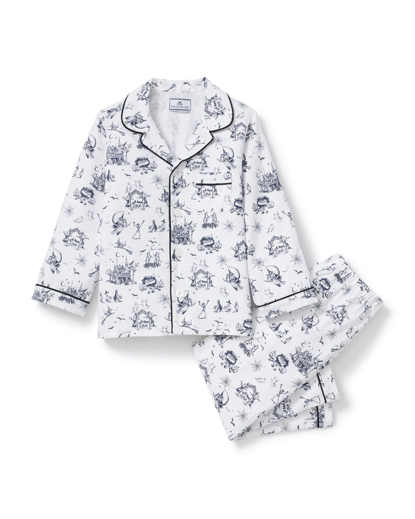 Kid's Twill Pajama Set in Hallow's Eve Toile