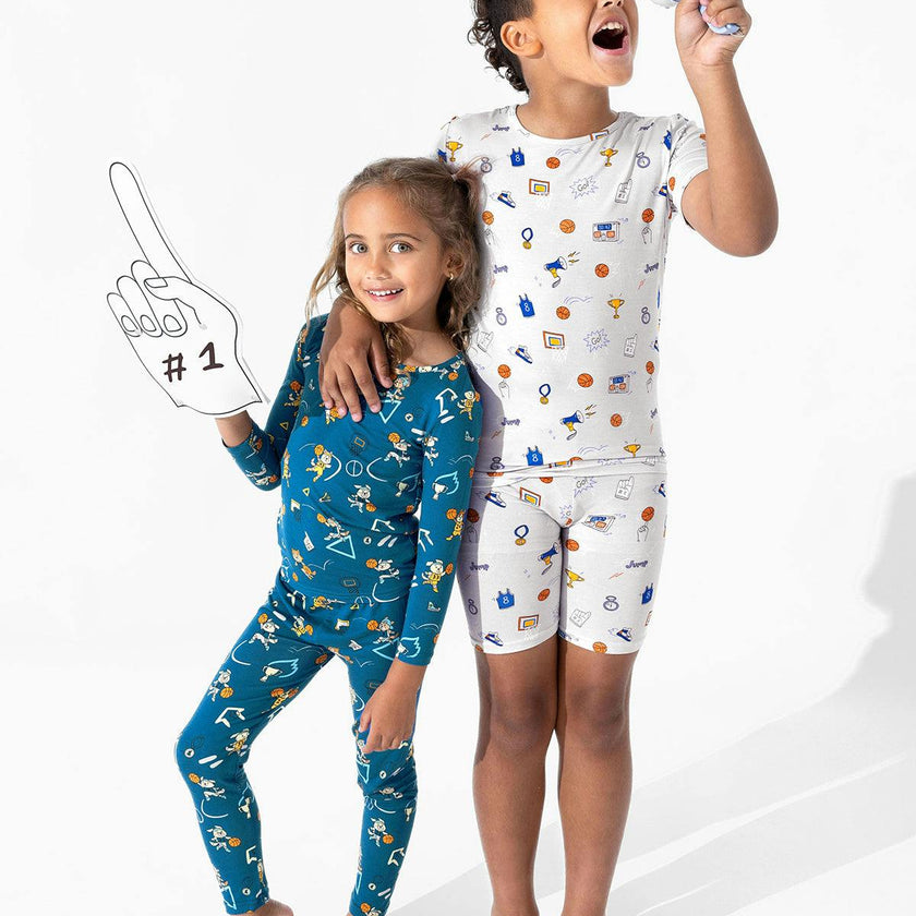 Basketball Pups Bamboo Kids Pajamas