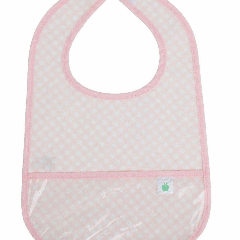The Wipe It Bib in Pink Gingham