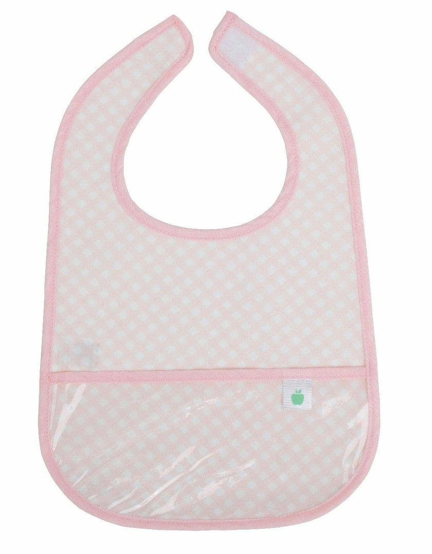 The Wipe It Bib in Pink Gingham