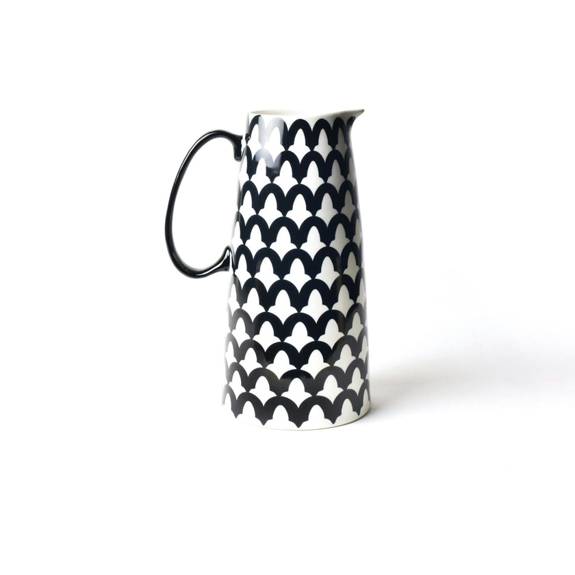 Black Arabesque Pedestal Pitcher