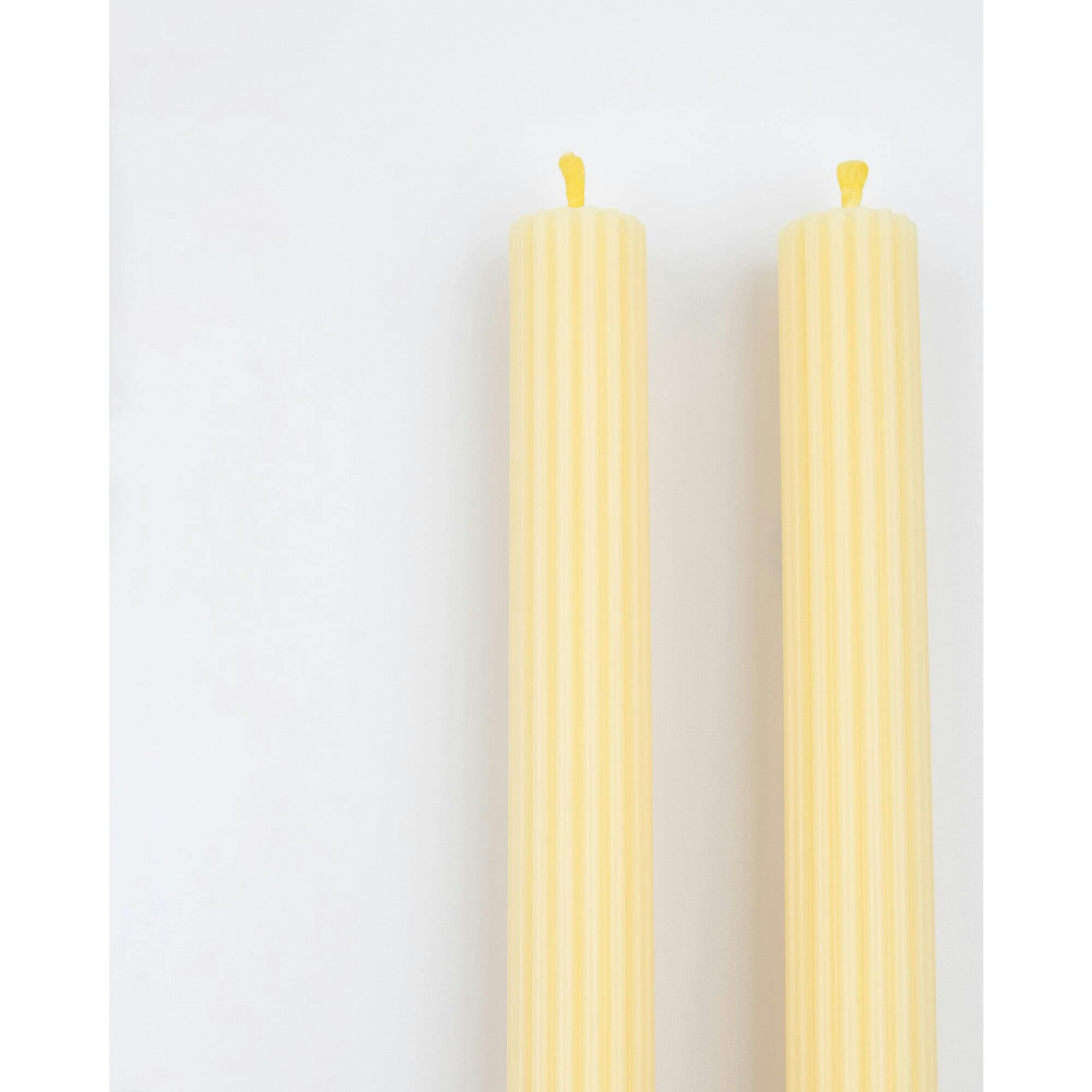 Lemon Sherbet Yellow Table Candles