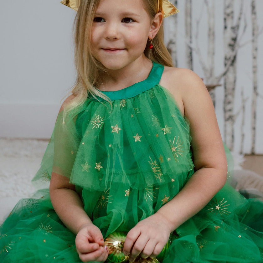Christmas Tree Dress with Headpiece