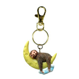 GLOW-IN-THE-DARK SLEEPY SLOTH BAG / KEY CHARM