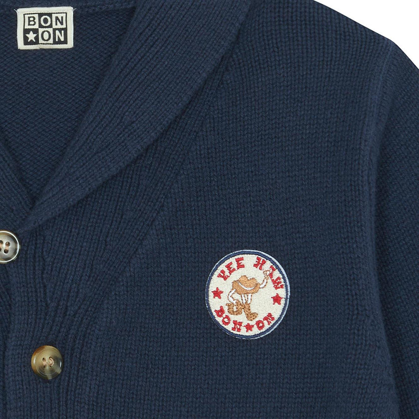 BONTON Hubert Cardigan - Bleu Brut