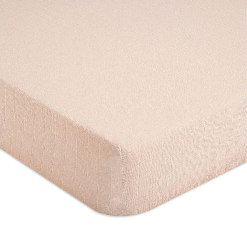 Kaleidoscope Desert Pink Cotton Fitted Crib Sheet