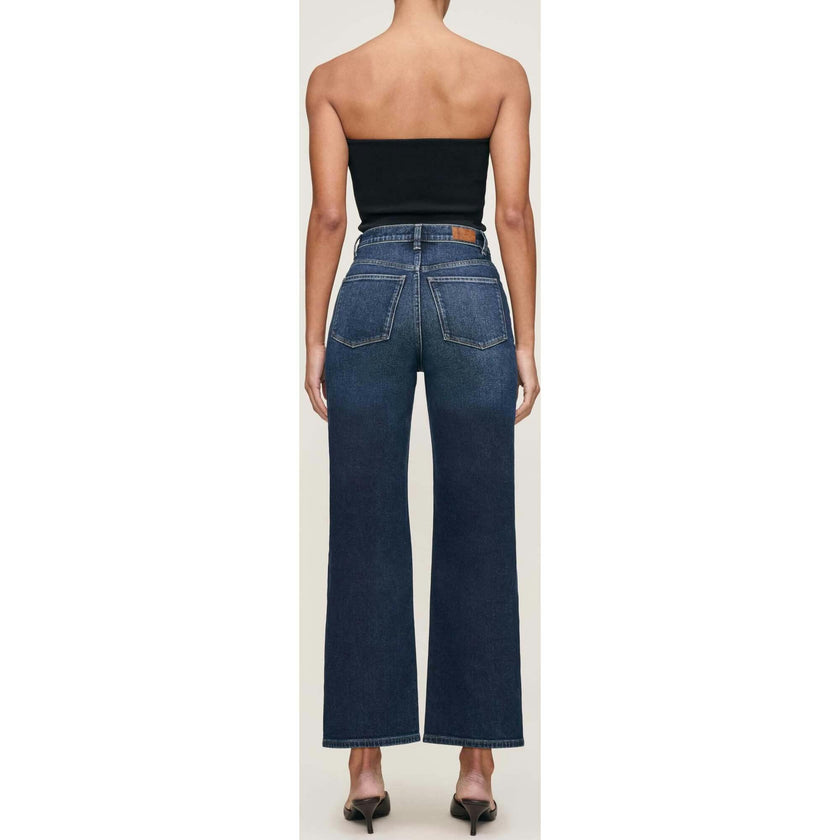 Karmine Refined Wide Leg High Rise 28" Jeans Dark Sea