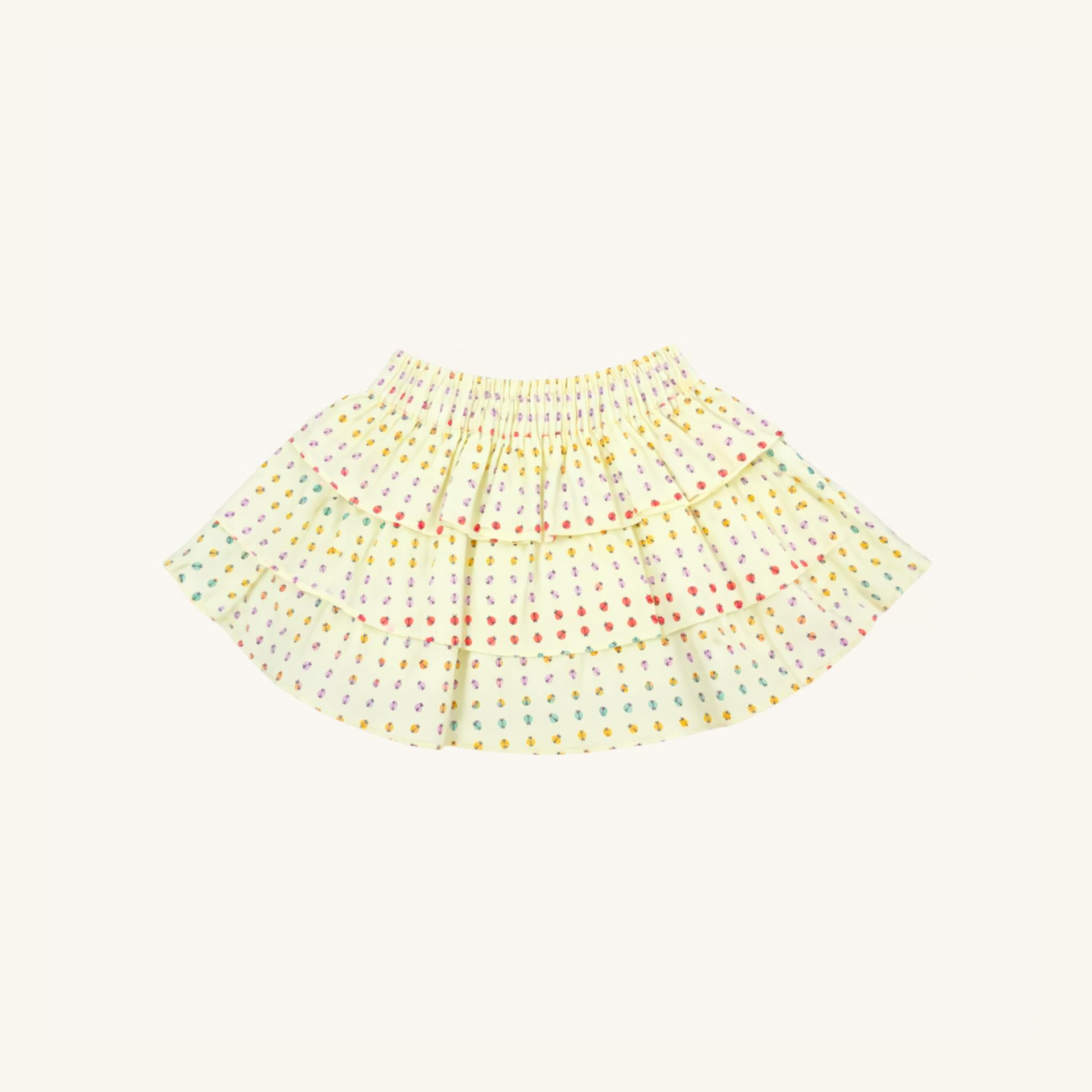Ruffle Skirt in Ladybug