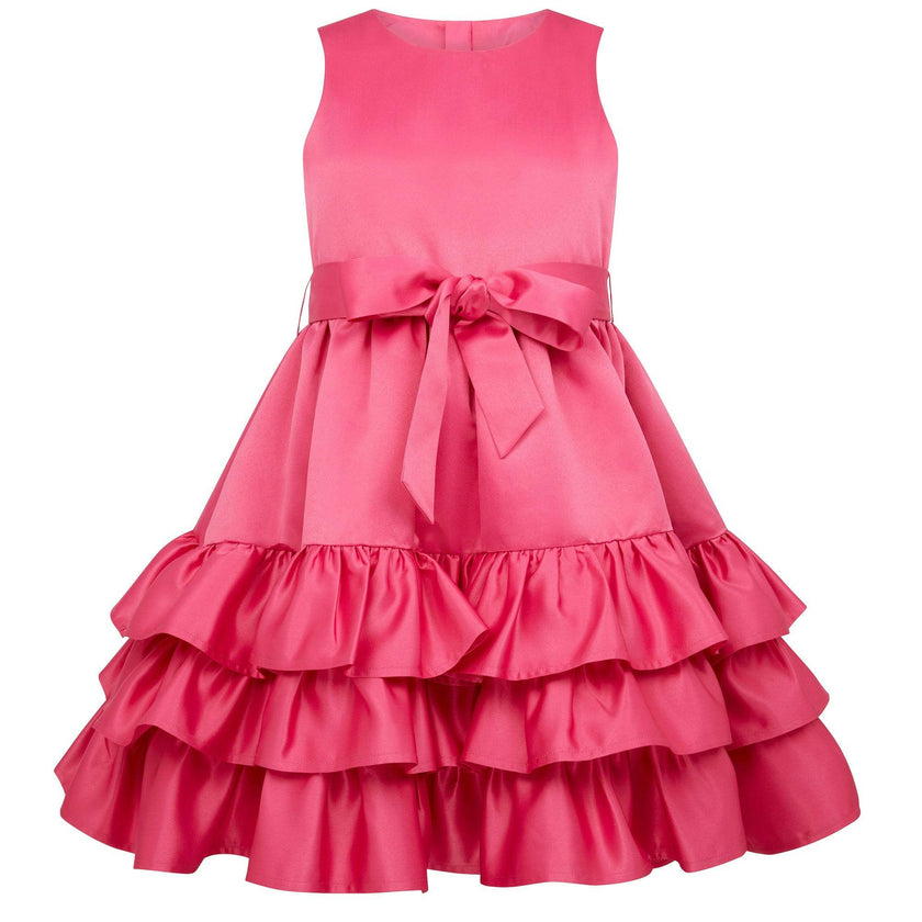 Arabella Frill Satin Party Dress