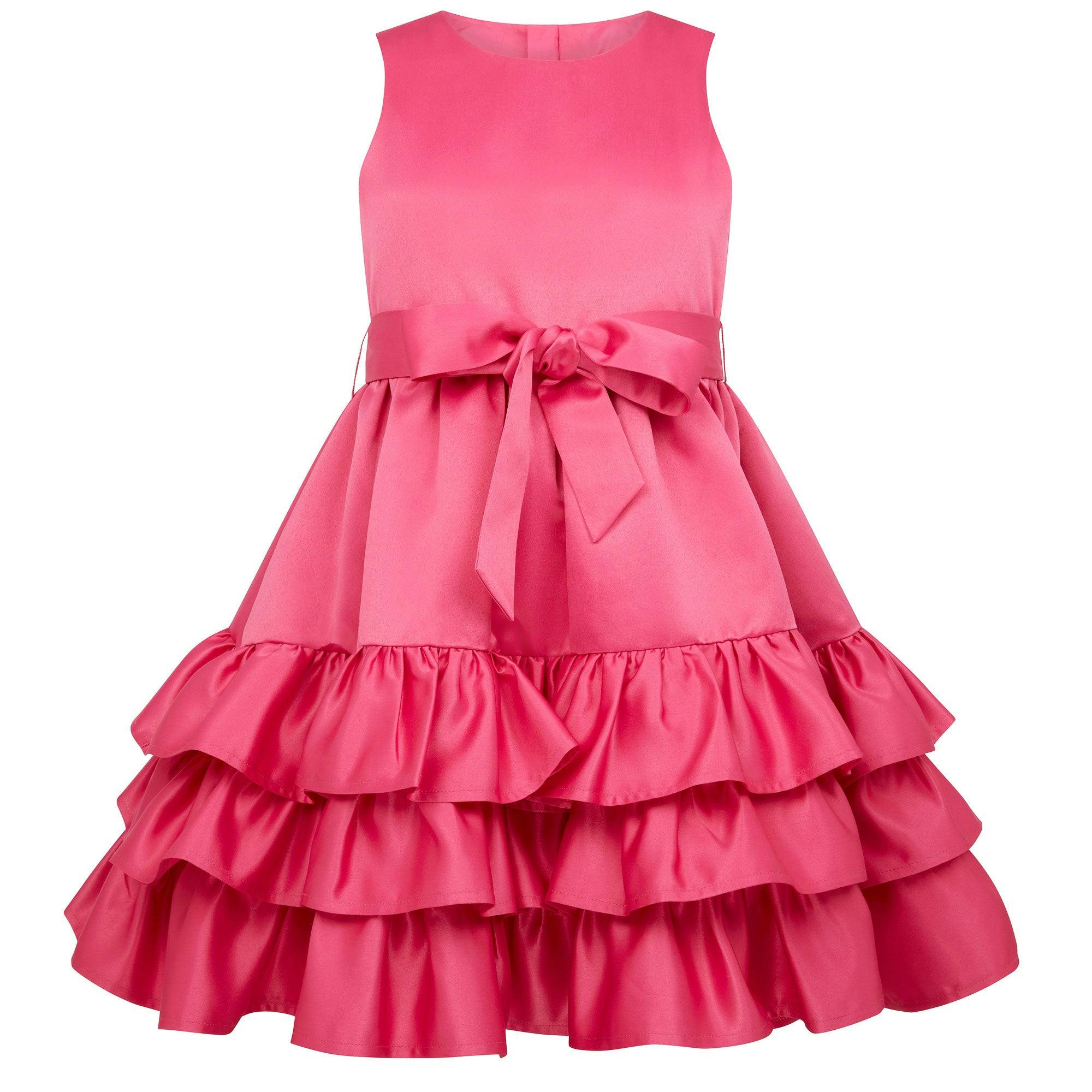 Arabella Frill Satin Party Dress