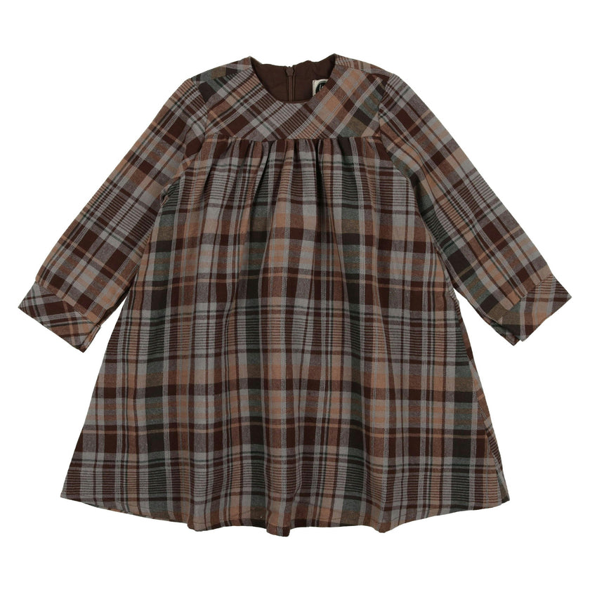 Sweet Plaid Long Sleeve Dress