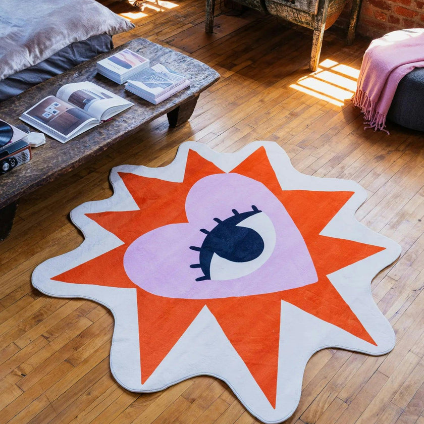 Heart Eye Rug by Megan Roy