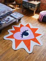 Heart Eye Rug by Megan Roy