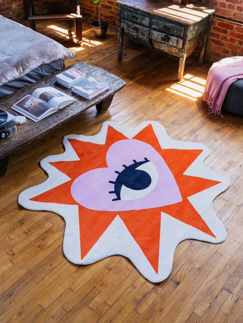 Heart Eye Rug by Megan Roy