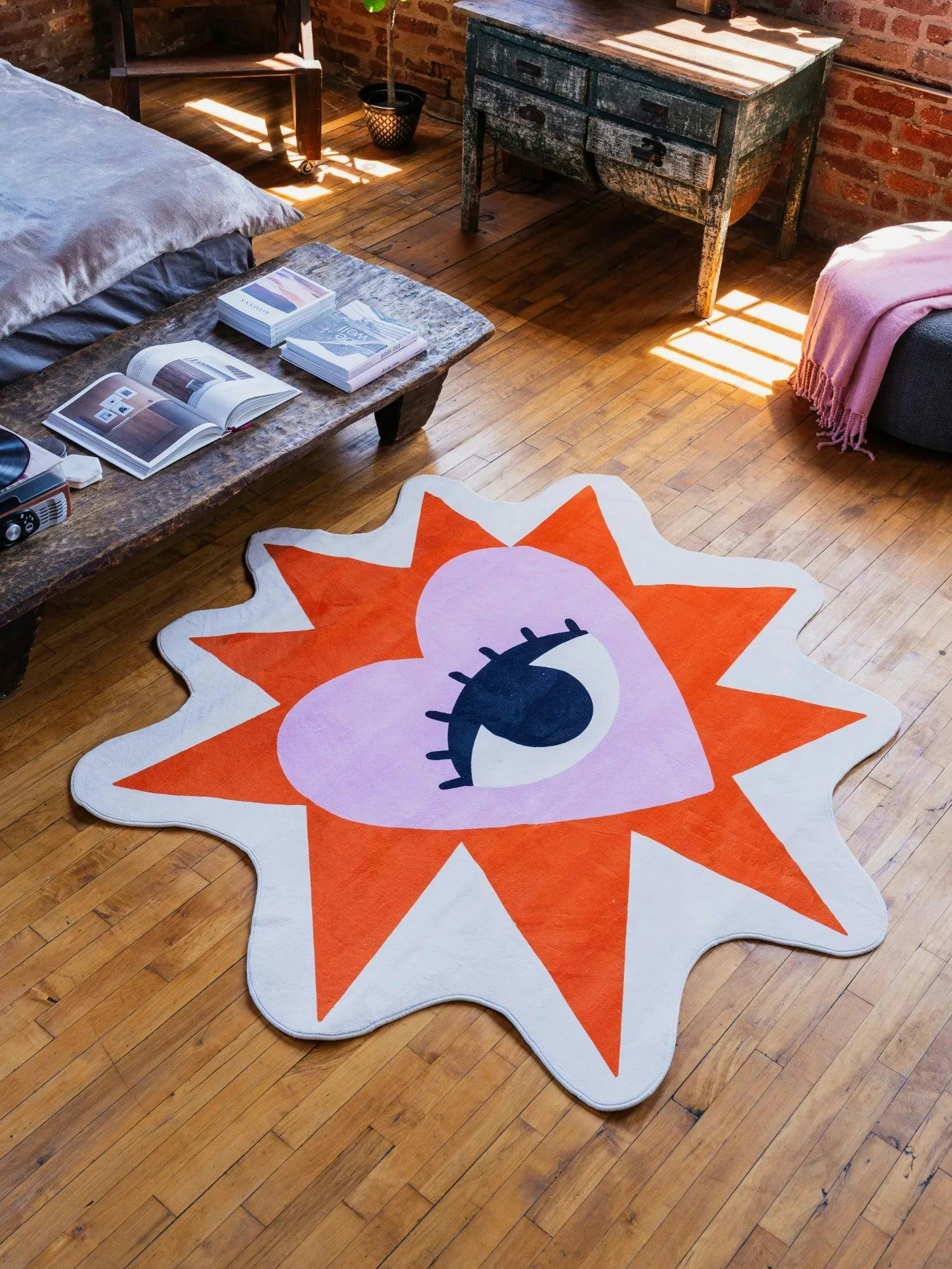 Heart Eye Rug by Megan Roy