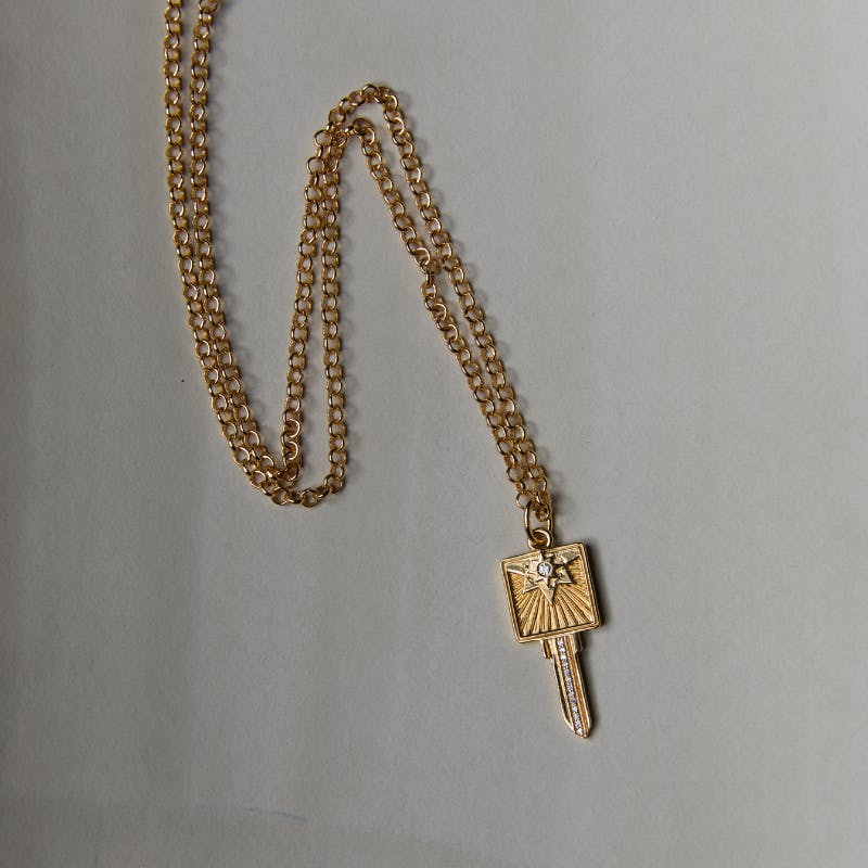 Compass Key Necklace
