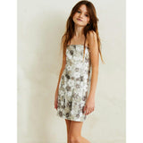 Maizy Silver Flower Sequin Dress