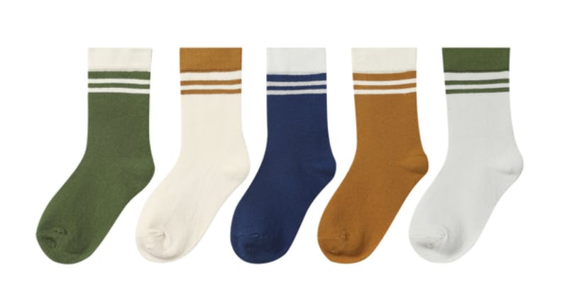 BIGFOOT solid with stripe 5-pack socks