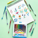 Yummy Yummy Scented Glitter Gel Pens - Set of 12