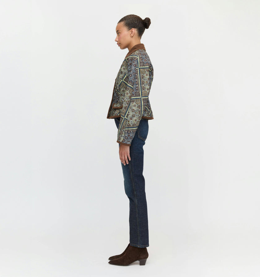 The Dax Jacket - Olive Equestrian Scarf