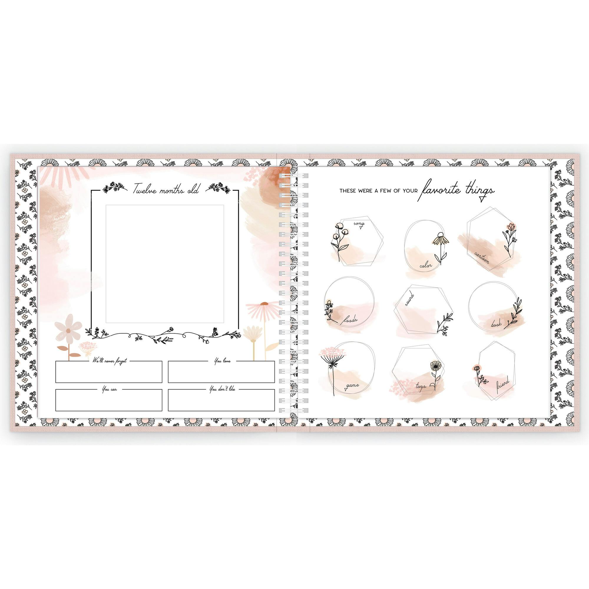 Wildflower Meadow Luxury Memory Baby Book