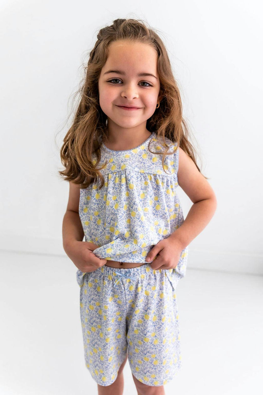 Lemons Girls Pima Cotton Short Pajama Set