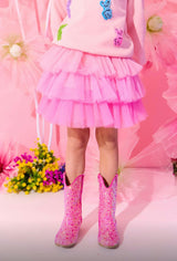 Pink Ombré Tiered Skirt