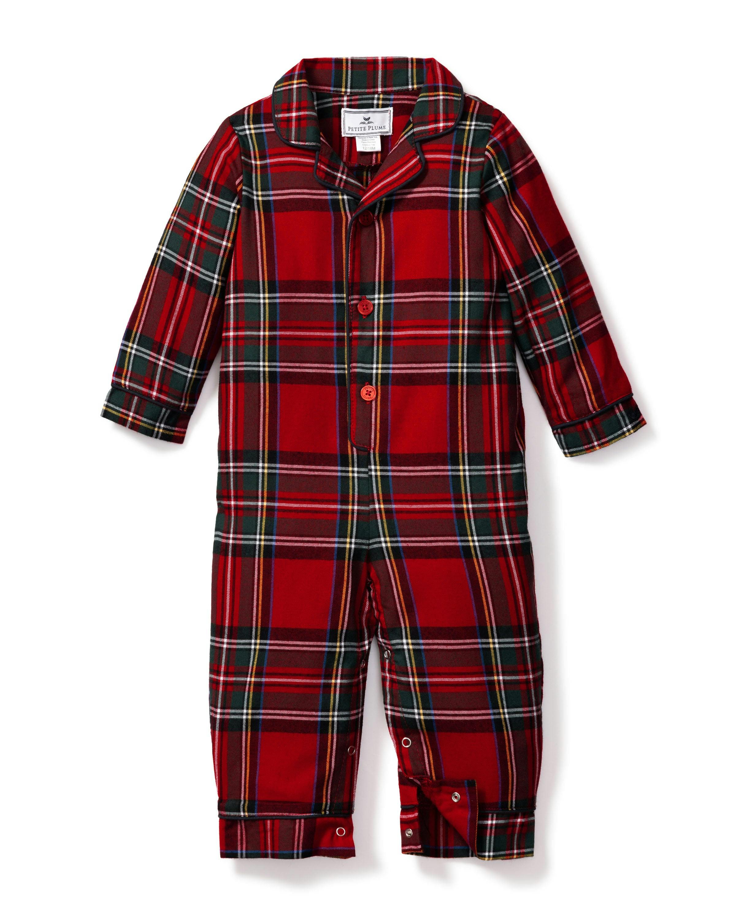 Baby's Brushed Twill Classic Romper in Imperial Tartan