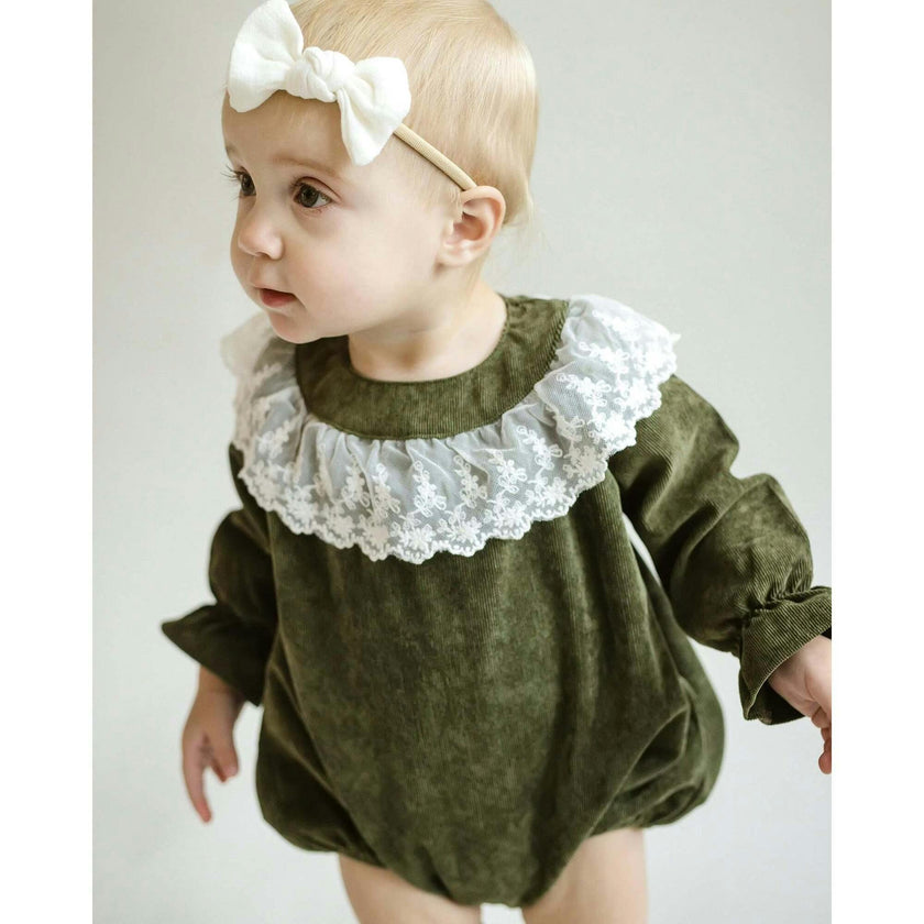 Lace Collar Bubble Romper