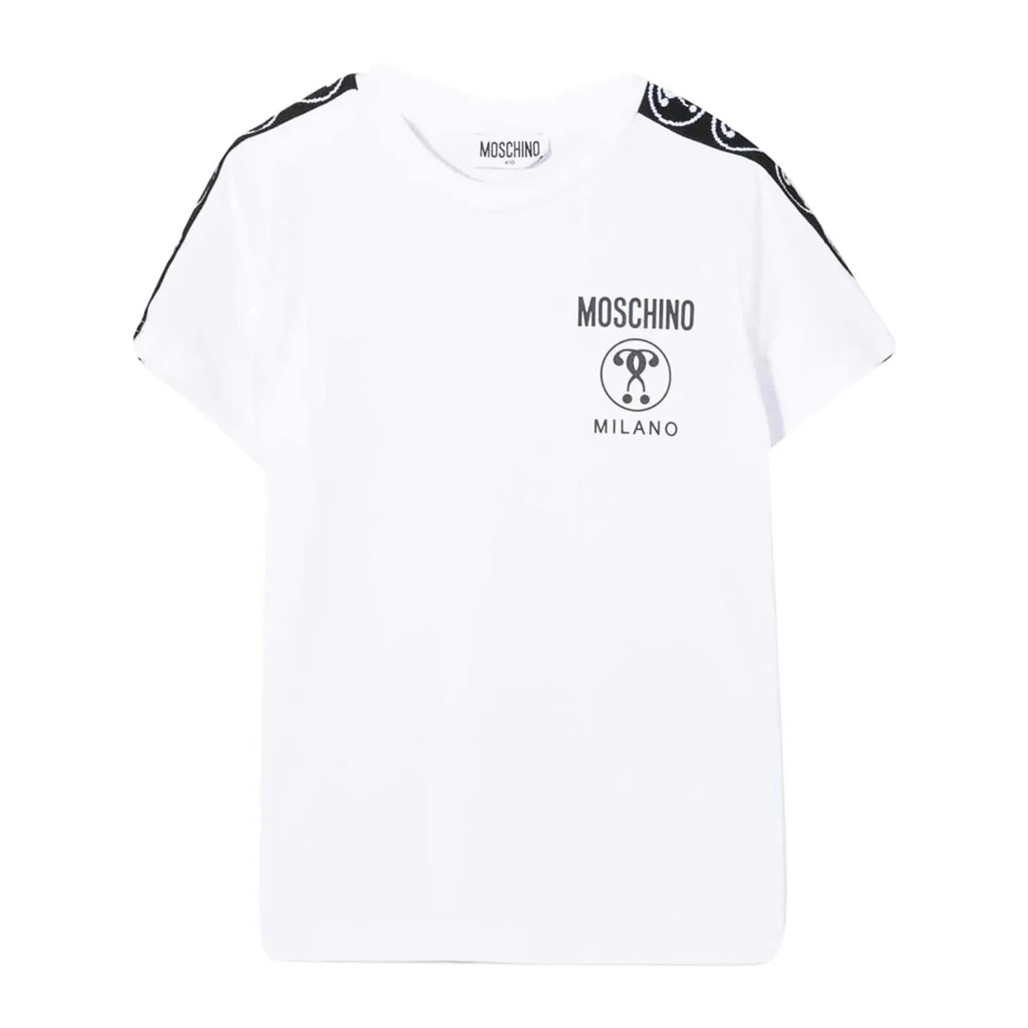 White Monogram Tape & Logo T-shirt