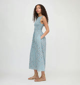 The Cosima Nap Dress - Dusty Blue Gemstone Mosaic Scarf