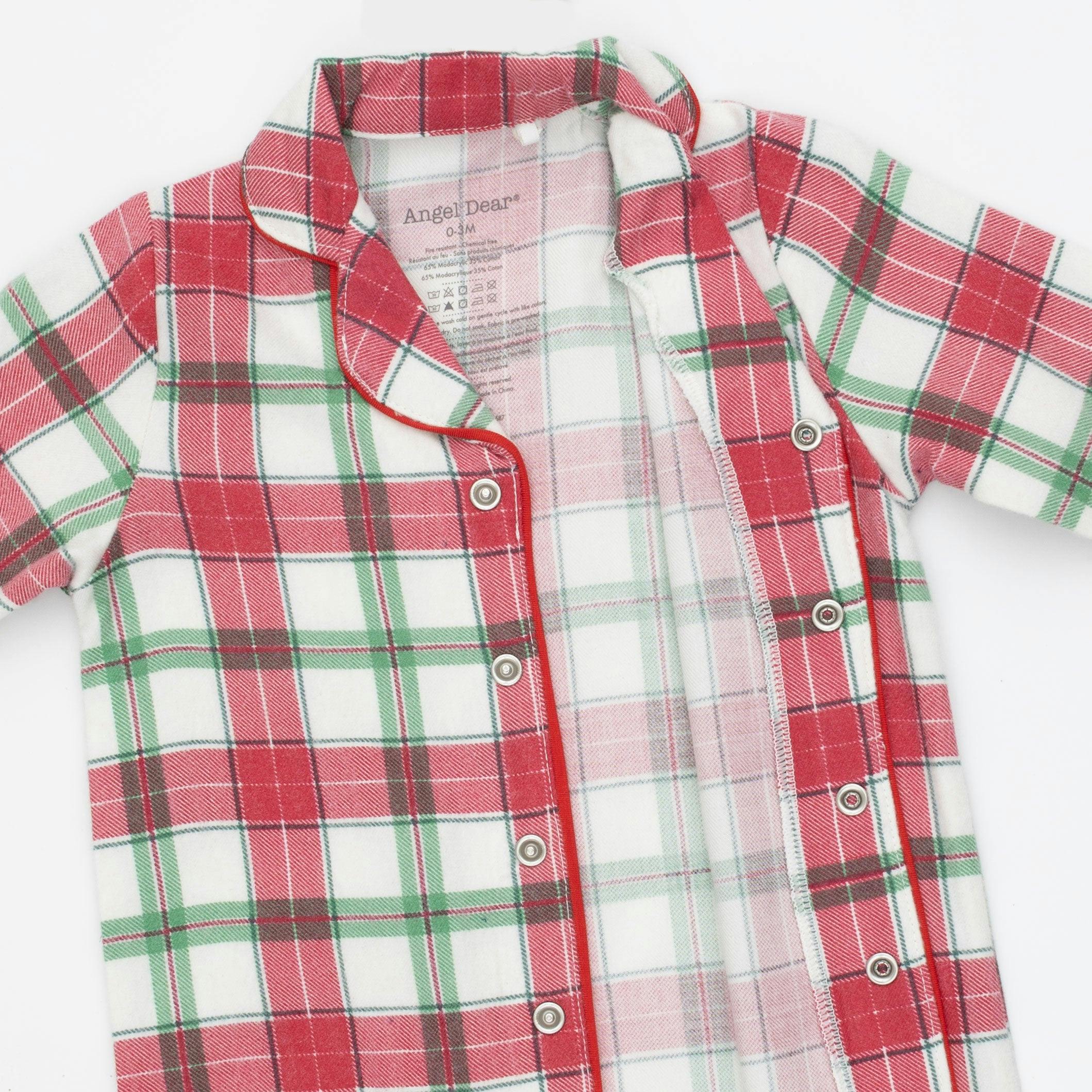Holiday Plaid - Long Sleeve Coat Style Romper