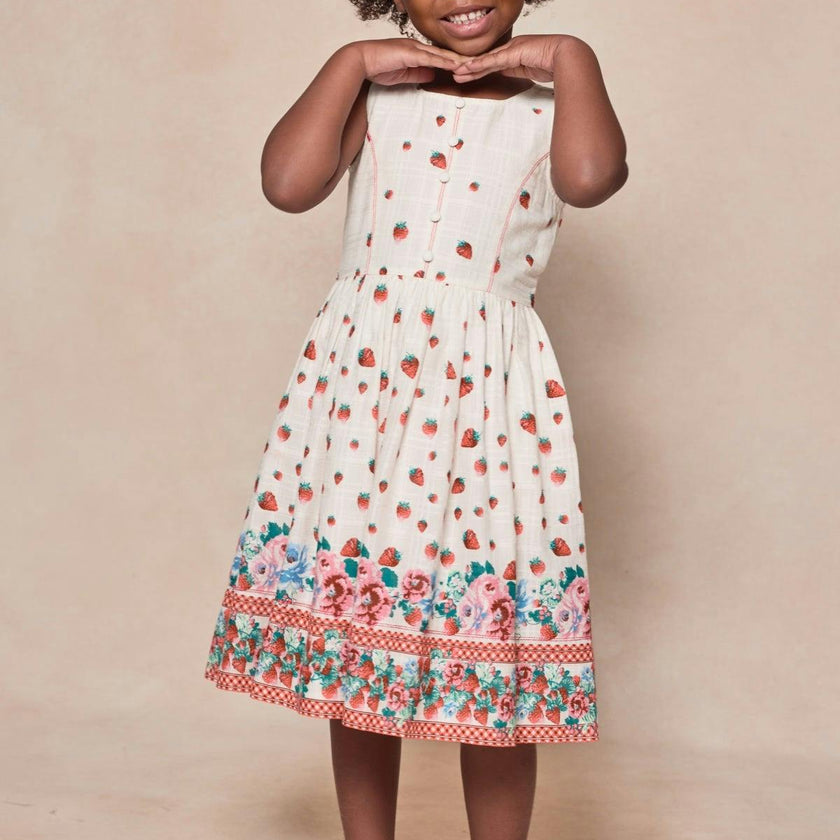 Mini Sadie Dress in Strawberry Vintage Tier