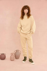 Adult Earth Day Natural Dye Pullover in Shortbread
