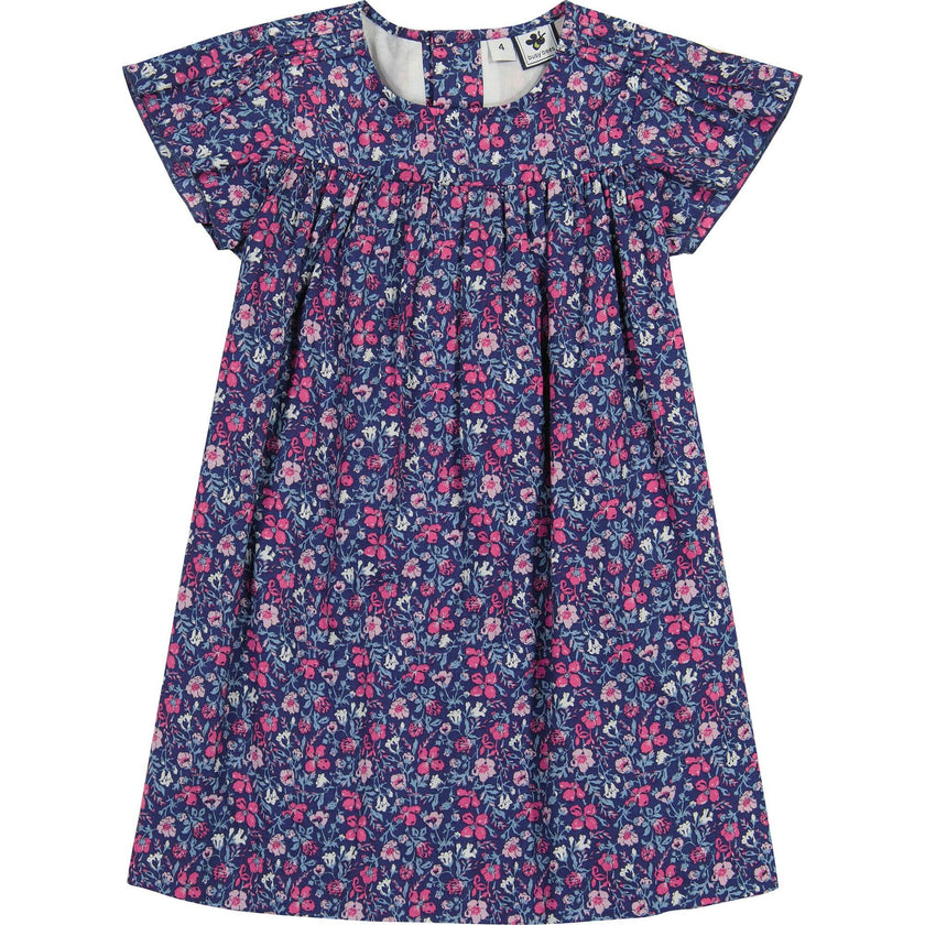 Olivia Floral Short Sleeve A-Line Dress, Pink