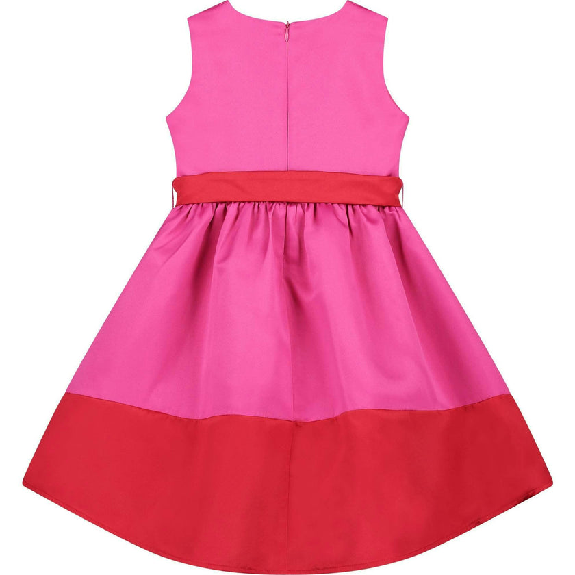 Florence Bow Satin Girls Party Dress