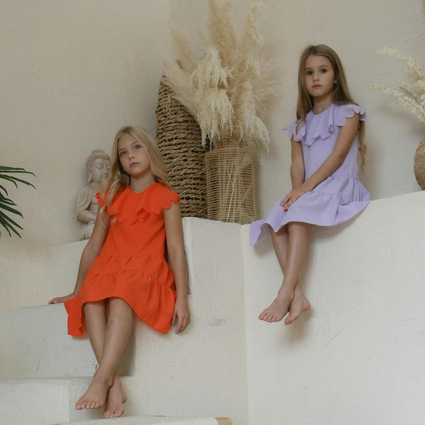Anna dress (scarlet orange)