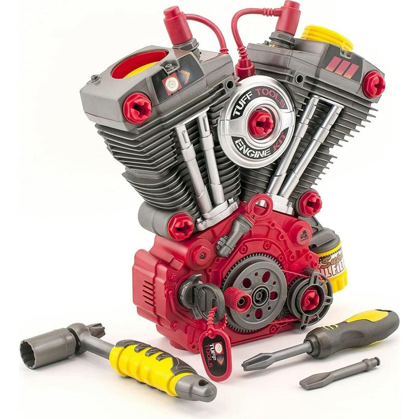 Tuff Tools: Engine Overhaul Pretend Play Toy - 25 Piece Playset w/ Lights & Sounds