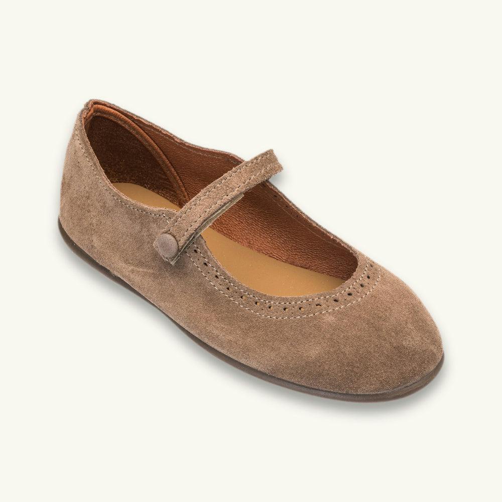 Suede Mary Jane | Beige