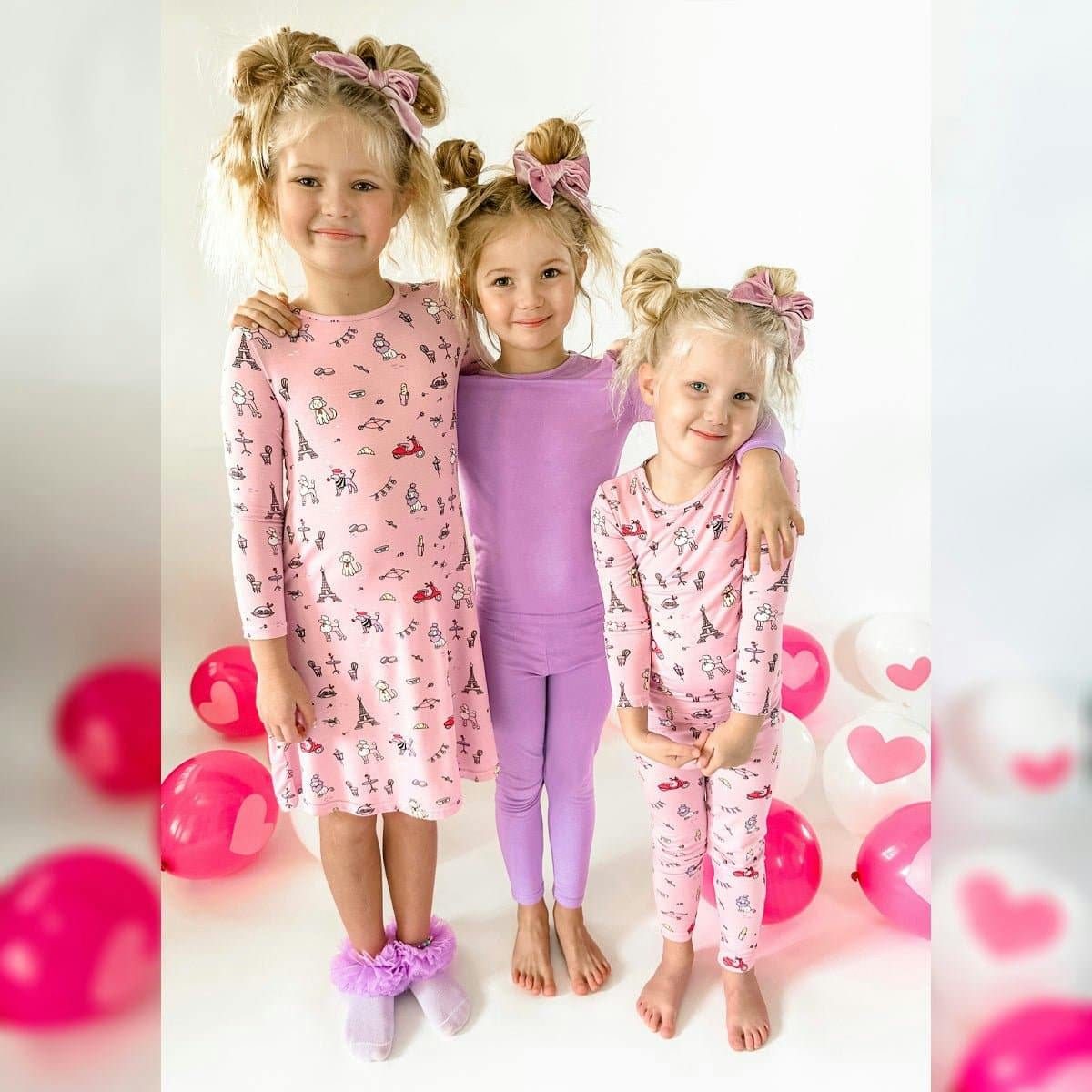 Lavender Bamboo Kids Pajamas