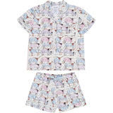 Women's Drawbertson Longhorns Short PJ Set - Organic Cotton Poplin