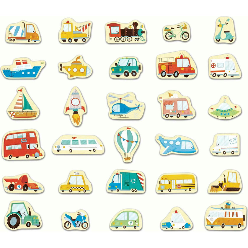 Hape: Magnetic Vehicles Set - 30pcs