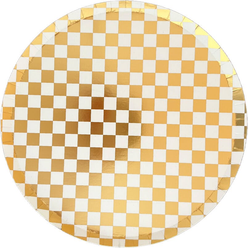 Check It! Gold Clash Dinner Plates