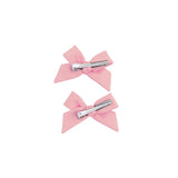 Solid Mellow Rose - 2 Pack Bow Clips