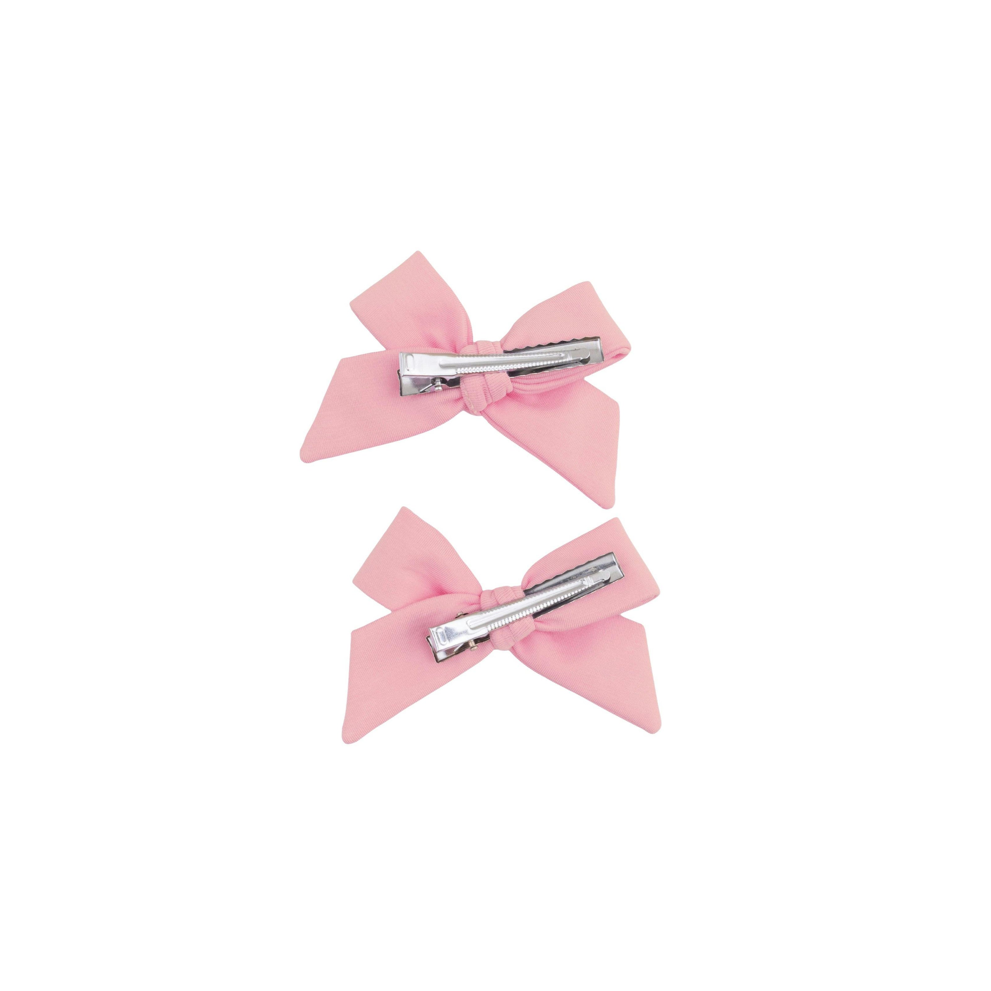 Solid Mellow Rose - 2 Pack Bow Clips