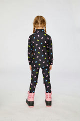 Two Piece Thermal Underwear Black Printed Gummy Bears