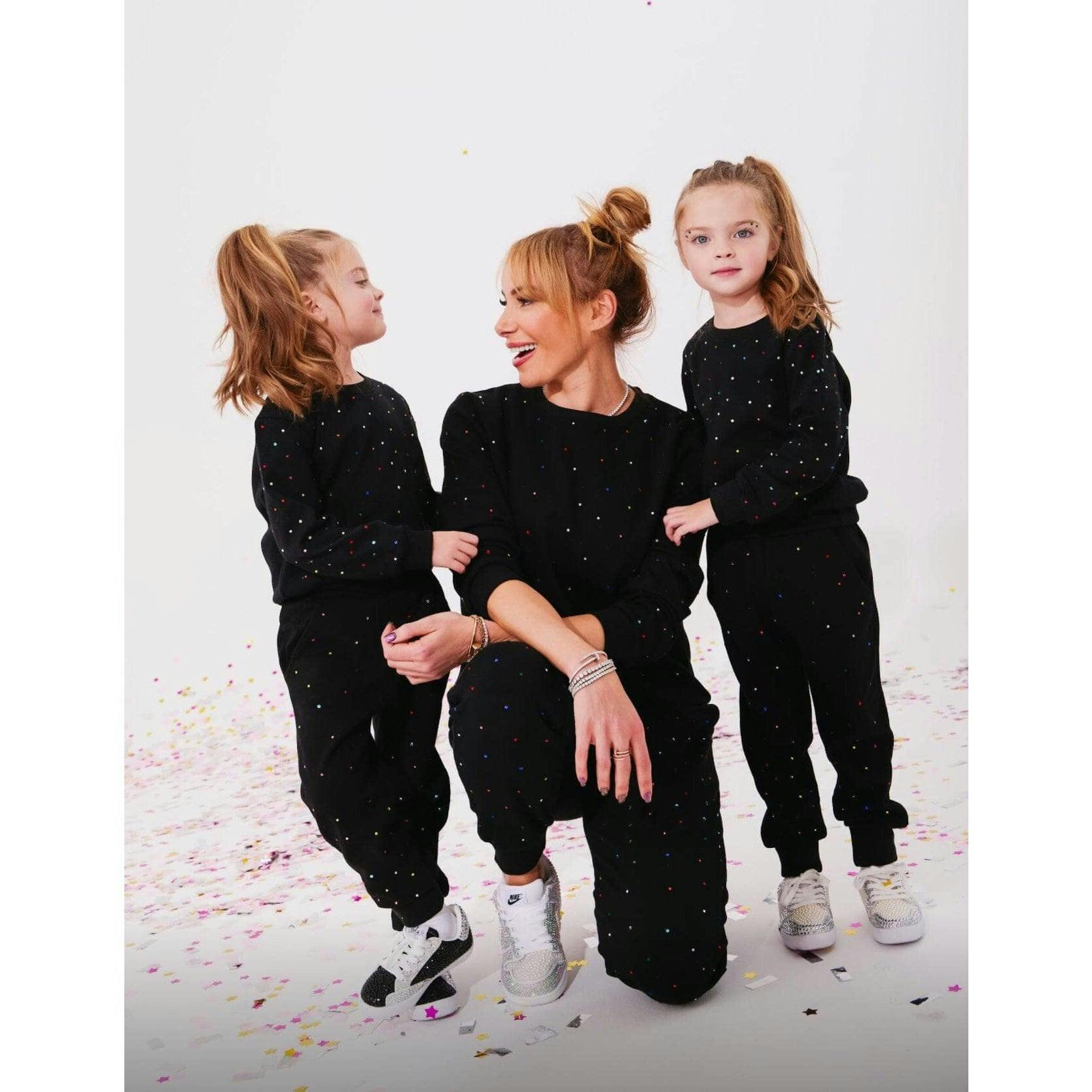 Women's Rainbow Sparkle Track Set Black